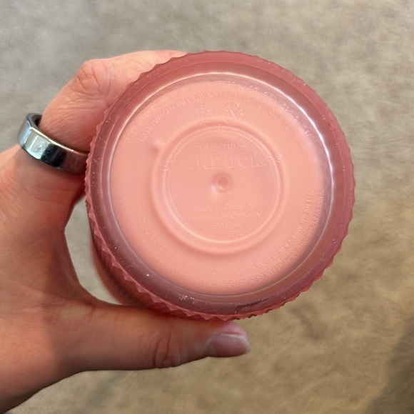 Starbucks 2022 soft touch pink lemonade studded Tumbler 24oz Venti - Picture 4 of 4